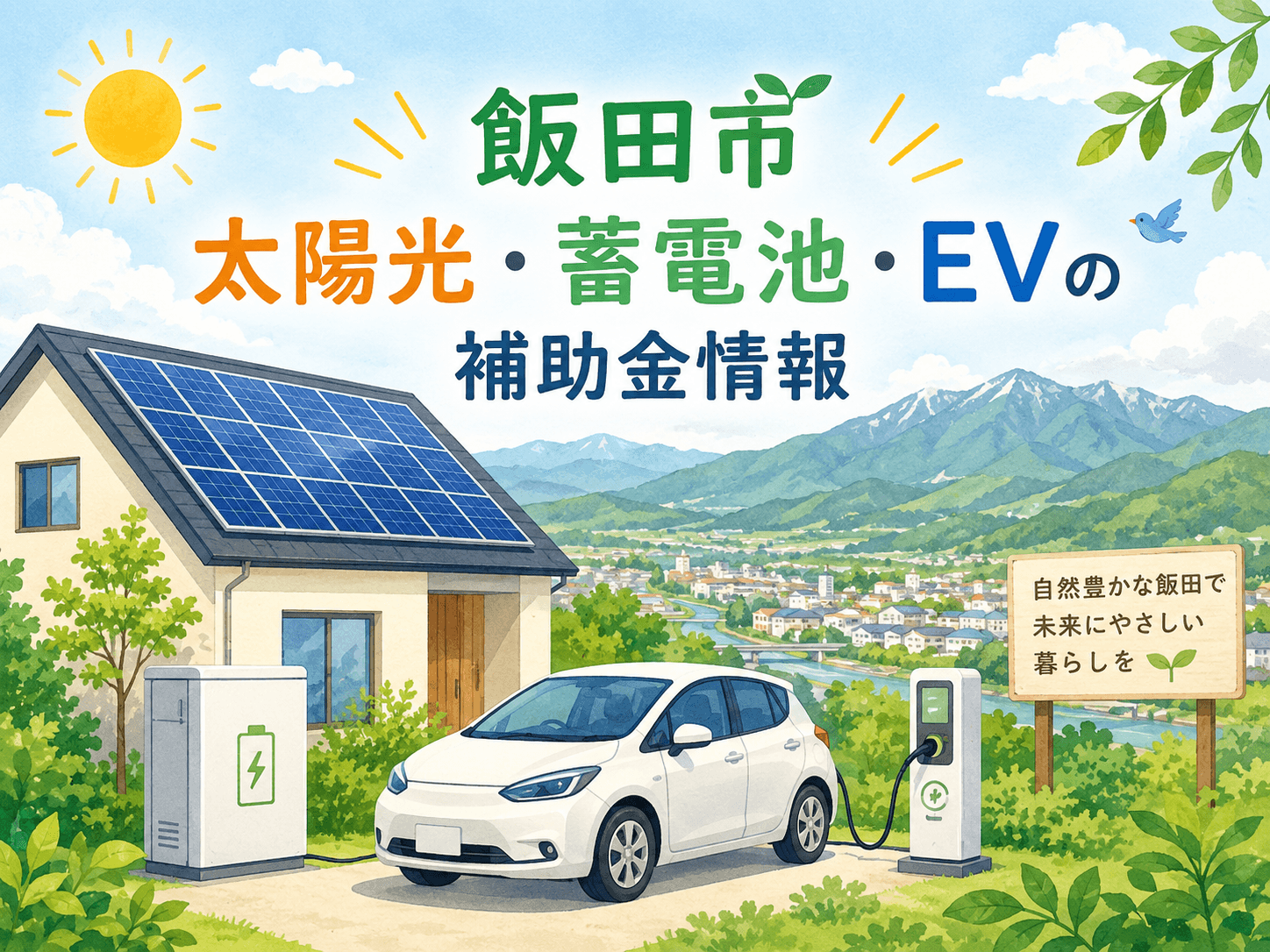 【補助金情報(飯田市)】太陽光・蓄電池・EV