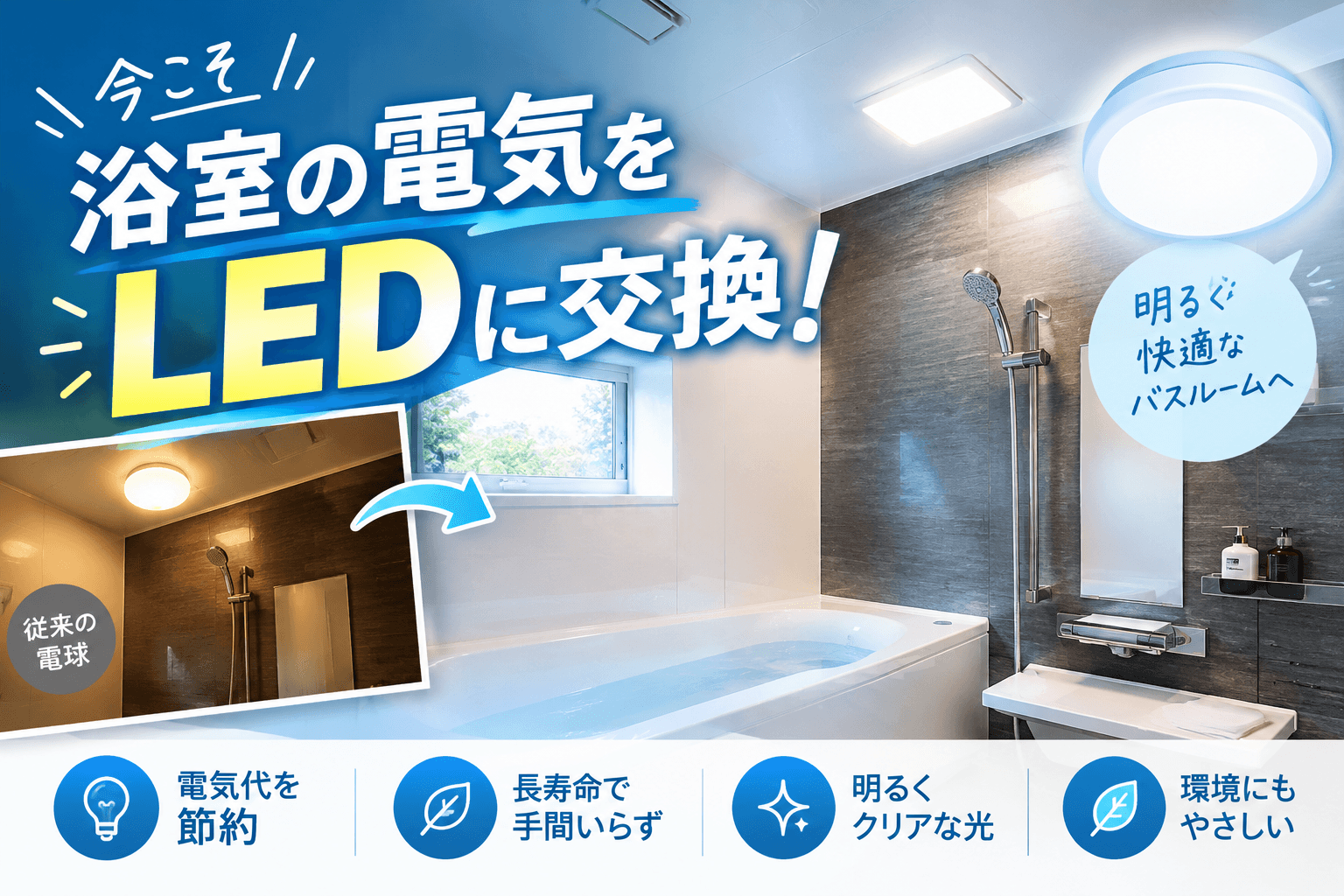 LED照明取替工事